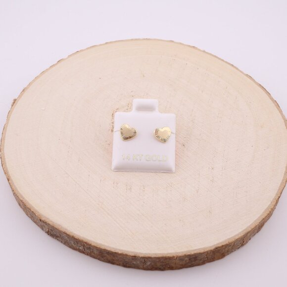 Women's 14k Gold CZ Butterfly Petite Stud Earrings with Secure Screw Post ** - Picture 10 of 10